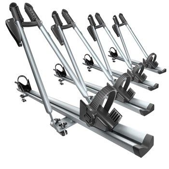 4x Portabicicletas de techo, Soporte para bicicletas para el techo del coche con barra de aluminio con llave - 4xM-17