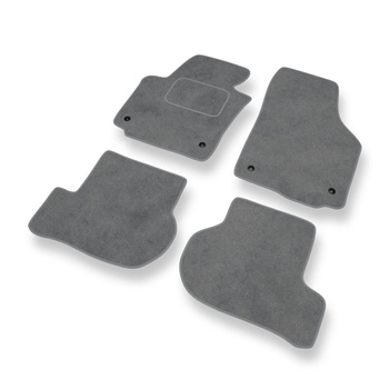 Alfombrillas de Velour adecuadas para Seat Altea I Monovolumen (2004-2015) - alfombras para coche - Premium color gris