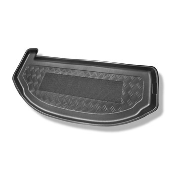 Alfombra para maletero adecuada para Hyundai Grand Santa Fe III DM SUV (10.2013-07.2018) - Protector maletero - Alfombrilla maletero antideslizante - 7 plazas - 3a fila levantada (para el espacio detrás de la 3a fila de asientos)