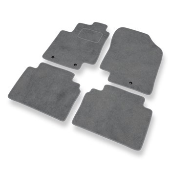 Alfombrillas de Velour adecuadas para Hyundai i20 I Hatchback (2008-2014) - alfombras para coche - Premium color gris
