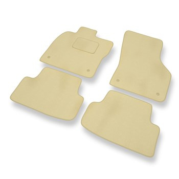 Alfombrillas de Velour adecuadas para Audi A3 III 8V (2012-2020) - alfombras para coche - Premium color beige