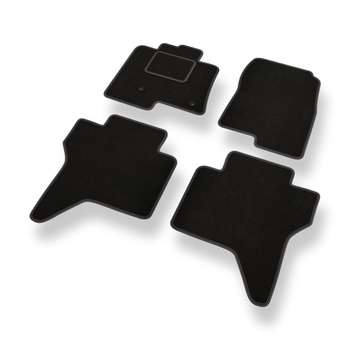 Alfombrillas de Velour adecuadas para Mitsubishi Montero IV SUV (2006-2017) 5 puertas - alfombras para coche - Premium color negro