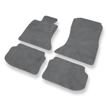 Alfombrillas de Velour adecuadas para BMW 5 F10, F11 Berlina, Touring (2010-2013) - alfombras para coche - Premium color gris