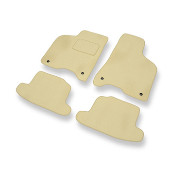 Alfombrillas de Velour adecuadas para Seat Arosa I, II Hatchback (1997-2004) - alfombras para coche - Premium color beige