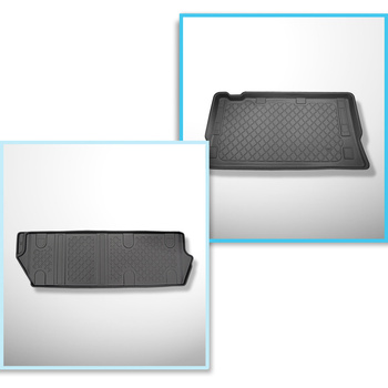 Conjunto de alfombrilla para maletero y alfombrillas para el interior del coche TPE para: Mercedes-Benz Vito W447 Tourer (10.2014-....) - tras la tercera fila de asientos; versión larga (distancia entre ejes 3.200 mm, longitud del coche 5.140 mm); sedili 
