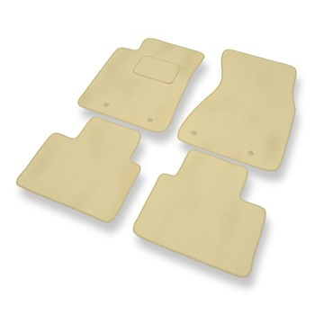Alfombrillas de Velour adecuadas para Audi A8 I D2 Sedan (1994-2002) - alfombras para coche - Premium color beige