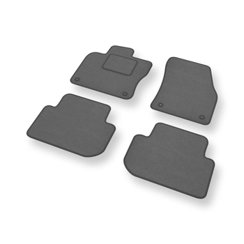 Alfombrillas de Velour adecuadas para Volkswagen Tiguan Allspace SUV (2017-....) - alfombras para coche - Premium color gris