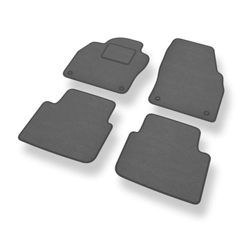 Alfombrillas de Velour adecuadas para Skoda Scala Hatchback (2019-....) - alfombras para coche - Premium color gris