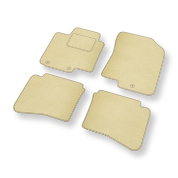 Alfombrillas de Velour adecuadas para Hyundai i20 II Hatchback, Active, Coupé (2014-2020) - alfombras para coche - Premium color beige