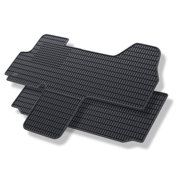 Alfombrillas de goma adecuadas para Citroen Jumper II Furgoneta (2006-2015) - alfombras para coche - negro - 2 unidades