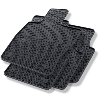 Alfombrillas de goma adecuadas para Skoda Superb III Familiar, Liftback (2015-2023) - alfombras para coche - negro - 4 unidades