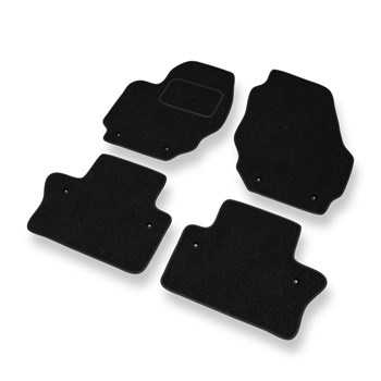 Alfombrillas de fieltro adecuadas para Volvo V70 III (2007-2016) - alfombras para coche - color negro