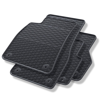 Alfombrillas de goma adecuadas para Audi A7 C8 Sportback (2017-....) - alfombras para coche - negro - 4 unidades