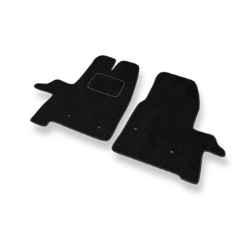 Alfombrillas de Velour adecuadas para Ford Transit VIII Furgoneta (2013-....) - alfombras para coche - Premium color negro