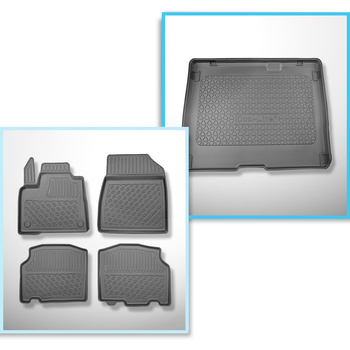 Conjunto de alfombrilla para maletero y alfombrillas para el interior del coche TPE para: Mercedes-Benz Citan W420 Tourer (10.2021-....) - 5 plazas; separación corta de eje; no para la versión eléctrica