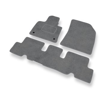 Alfombrillas de Velour adecuadas para Citroen C4 Picasso II Monovolumen (2013-2018) - alfombras para coche - Premium color gris