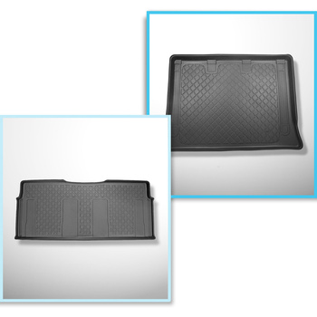 Conjunto de alfombrilla para maletero y alfombrillas para el interior del coche TPE para: Mercedes-Benz Vito W447 Tourer (10.2014-....) - tras la tercera fila de asientos; versión Extra larga (Extra Long) (distancia entre ejes 3430 mm; longitud del vehícu
