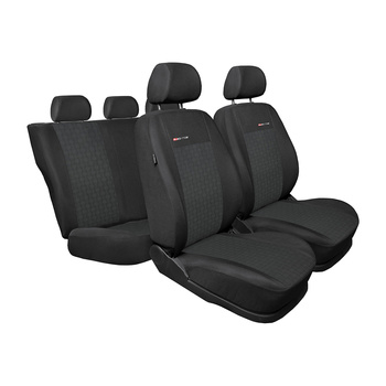 Fundas de asientos hechas a medida para Peugeot Partner II Furgoneta (2008-2019) en dos filas de asientos - E1