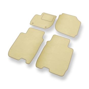 Alfombrillas de Velour adecuadas para Honda HR-V II SUV (2015-2021) - alfombras para coche - Premium color beige