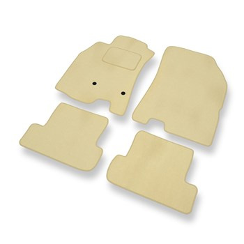 Alfombrillas de Velour adecuadas para Renault Megane III Coupé, Sport Tourer, Hatchback (2008-2016) - alfombras para coche - Premium color beige