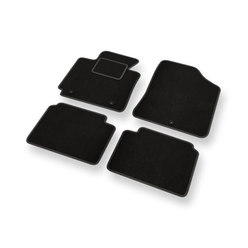 Alfombrillas de Velour adecuadas para Hyundai Veloster Coupé (2011-2018) - alfombras para coche - Premium color negro