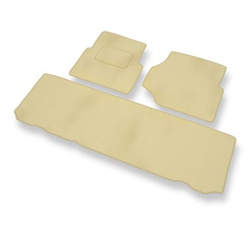 Alfombrillas de Velour adecuadas para Land Rover Defender II SUV (1990-2007) - alfombras para coche - Premium color beige