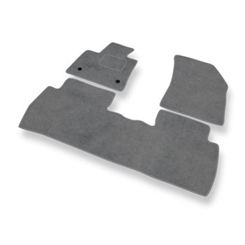 Alfombrillas de Velour adecuadas para Peugeot 5008 SUV (2017-2024) 5-plazas - alfombras para coche - Premium color gris