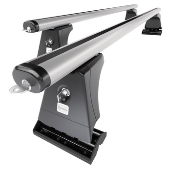 Portaequipajes de techo adecuadas para Volkswagen Transporter T5 Furgoneta (2010-2015) - baca plata para coche - barras para techo de coche - puntos de montaje - aluminio