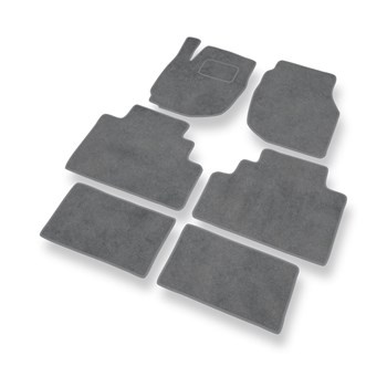 Alfombrillas de Velour adecuadas para Mazda MPV II Monovolumen (1999-2006) - alfombras para coche - Premium color gris