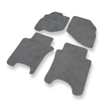 Alfombrillas de Velour adecuadas para Honda City IV Berlina (2002-2008) - alfombras para coche - Premium color gris