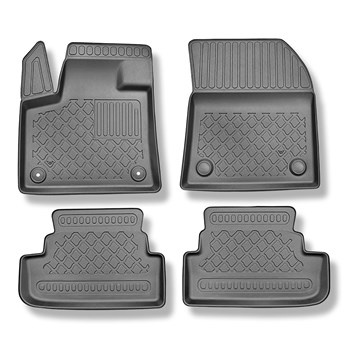 Alfombrillas de TPE adecuadas para Opel Grandland X, I Plug-in Hybrid SUV (11.2019-09.2024) - sin Hi-Fi-System FOCAL - alfombras para coche