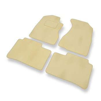 Alfombrillas de Velour adecuadas para Honda CR-V II SUV (2001-2007) - alfombras para coche - Premium color beige