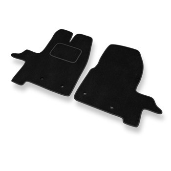 Alfombrillas de Velour adecuadas para Ford Transit Custom Furgoneta (2012-2023) - alfombras para coche - Premium color negro