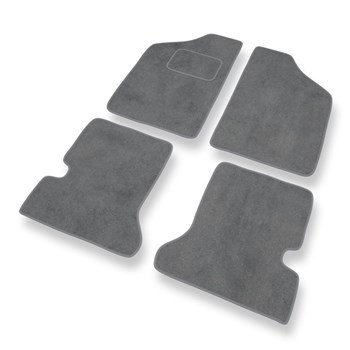 Alfombrillas de Velour adecuadas para Fiat Cinquecento Hatchback (1990-1998) - alfombras para coche - Premium color gris
