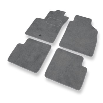 Alfombrillas de Velour adecuadas para Fiat 500 Hatchback (2007-2012) - alfombras para coche - Premium color gris