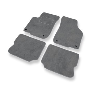 Alfombrillas de Velour adecuadas para Seat Leon I Hatchback (1998-2006) - alfombras para coche - Premium color gris