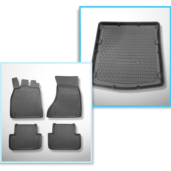 Conjunto de alfombrilla para maletero y alfombrillas para el interior del coche TPE PREMIUM para: Audi A5 8TA Sportback (2009-09.2016)