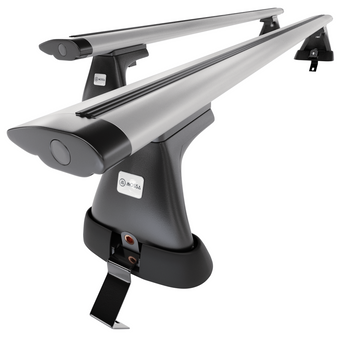Portaequipajes de techo adecuadas para Dacia Sandero III Hatchback (2021-....) - baca plata para coche - barras para techo de coche - sin puntos de montaje - aluminio
