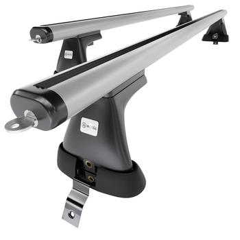 Portaequipajes de techo adecuadas para Dacia Sandero mk II Hatchback (2013-2020) - baca plata para coche - barras para techo de coche - sin puntos de montaje - aluminio