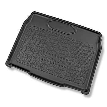 Alfombra para maletero adecuada para Peugeot 2008 II SUV (01.2020-....) - Protector maletero - Alfombrilla maletero antideslizante - parte inferior del maletero; bajo / sin base móvil en el maletero (con y sin subwoofer)