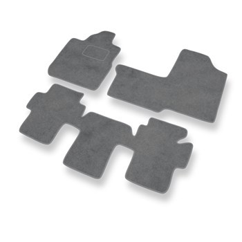 Alfombrillas de Velour adecuadas para Fiat Multipla Monovolumen (1998-2010) - alfombras para coche - Premium color gris