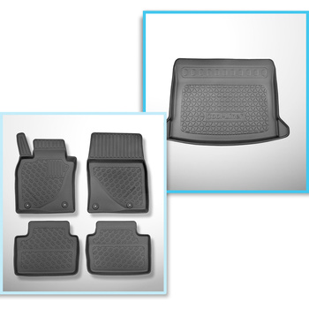 Conjunto de alfombrilla para maletero y alfombrillas para el interior del coche TPE para: Mazda CX-30 SUV (08.2019-....) - sin sistema de sonido BOSE; sin Smart Cargo System