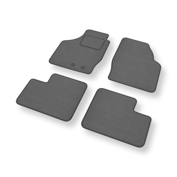 Alfombrillas de Velour adecuadas para Suzuki Wagon R+ Monovolumen (2003-2008) - alfombras para coche - Premium color gris