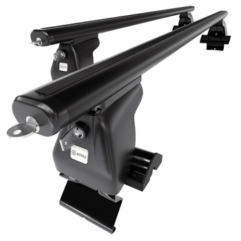 Portaequipajes de techo adecuadas para Nissan Almera mk II Berlina (2000-2006) - baca negra para coche - barras para techo de coche - sin puntos de montaje - aluminio