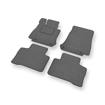 Alfombrillas de Velour adecuadas para Mercedes-Benz GLC C253 SUV, Coupé (2015-2022) - alfombras para coche - Premium color gris