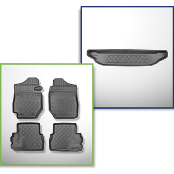 Conjunto de alfombrilla para maletero y alfombrillas para el interior del coche TPE para: Suzuki Jimny II GJ SUV (10.2018-2020)