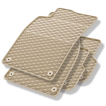 Alfombrillas de goma adecuadas para Audi A6 C6 (2004-2011) - alfombras para coche - beige