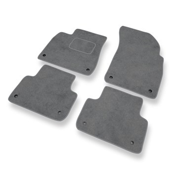 Alfombrillas de Velour adecuadas para Audi Q7 II (2015-....) - alfombras para coche - Premium color gris