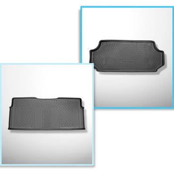 Conjunto de alfombrilla para maletero y alfombrillas para el interior del coche TPE para: Mercedes-Benz Vito BASE Tourer (10.2014-....) - tras la tercera fila de asientos; versión larga (distancia entre ejes 3.200 mm, longitud del coche 5.140 mm); segunda