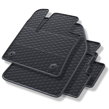 Alfombrillas de goma adecuadas para Opel Grandland X SUV (2017-2021) - alfombras para coche - negro - 4 unidades